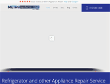 Tablet Screenshot of metroappliancerepairsf.com